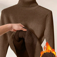 Thick Fluffy Slim High Neck Sweater