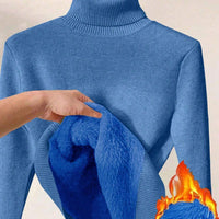 Thick Fluffy Slim High Neck Sweater