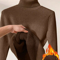 Thick Fluffy Slim High Neck Sweater