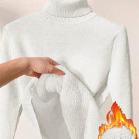 Thick Fluffy Slim High Neck Sweater