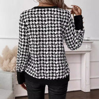 Printed V-Neck Long Sleeve T-Shirt