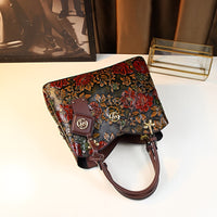Autumn/Winter Floral Tote - Dark Brown Vintage