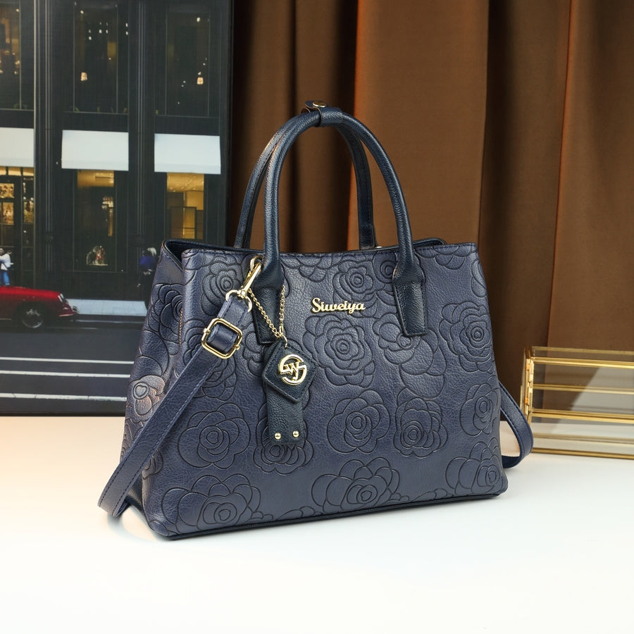 Thought Yaa Vintage Floral Embossed PU Handbag