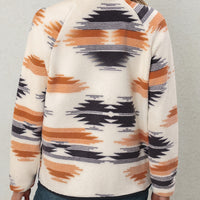 Women's Tribal Aztec Print Button-Front Jacket - Non-Bulky Winter Coat