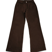 Y2K Retro Mid-Rise Dark Brown Wide-Leg Jeans