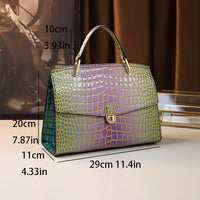 Fashion Yellow Crocodile Pattern Commuter Tote