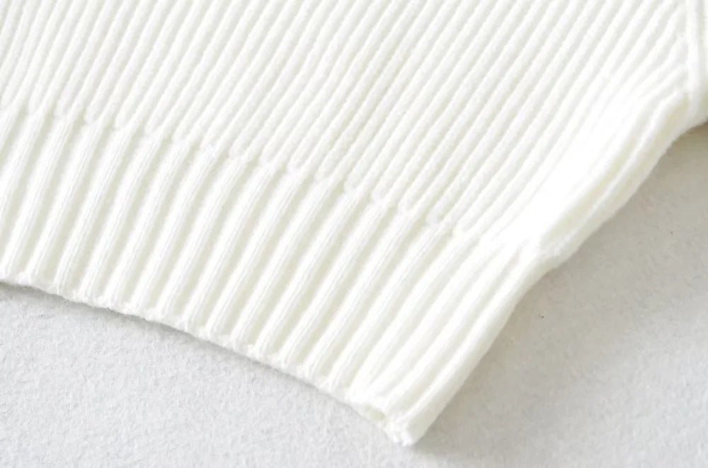 Four-Color Lapel Knit Pullover