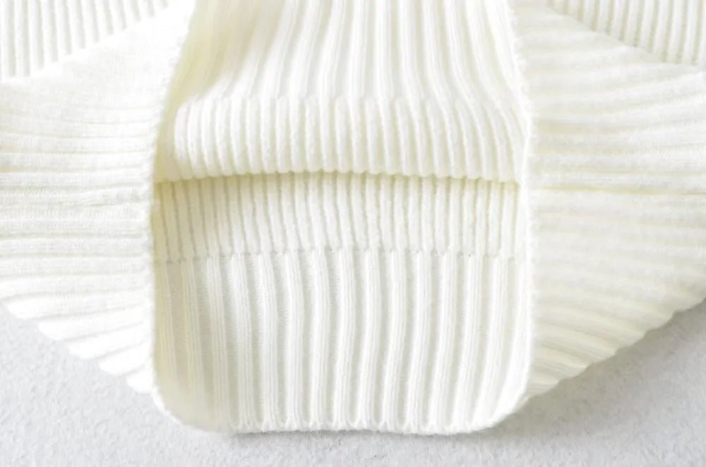 Four-Color Lapel Knit Pullover