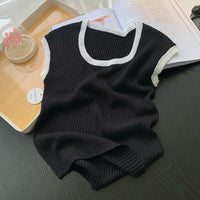 Slim Fit Imitation Linen Sleeve T-Shirt