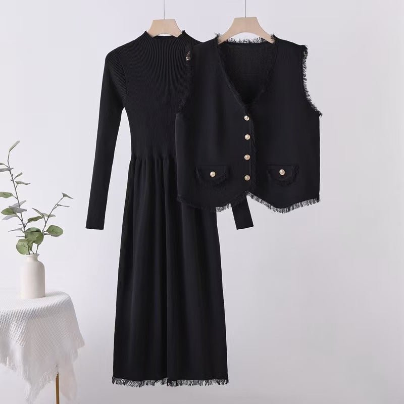 French Tassel Vest & Dress Set