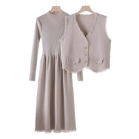 French Tassel Vest & Dress Set