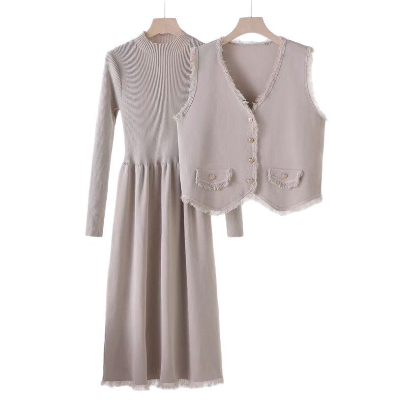 French Tassel Vest & Dress Set