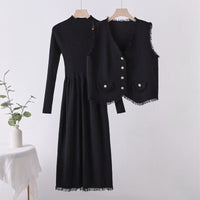 French Tassel Vest & Dress Set