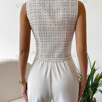 French Button Vest Blazer