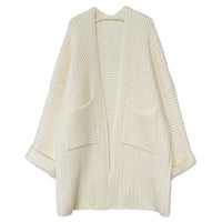 Loose Cotton Blend Pocket Cardigan