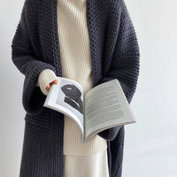 Loose Cotton Blend Pocket Cardigan