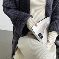 Loose Cotton Blend Pocket Cardigan