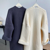 Loose Cotton Blend Pocket Cardigan