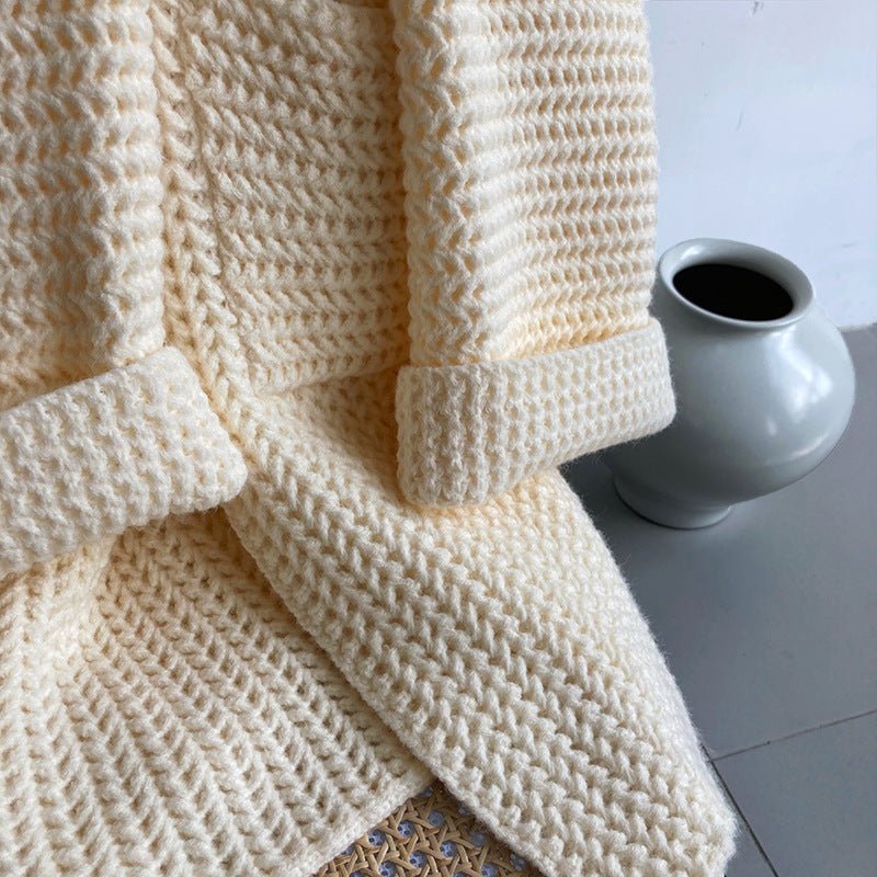 Loose Cotton Blend Pocket Cardigan