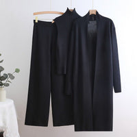 Windbreaker, Vest & Ribbed Wide Pants Set