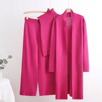 Windbreaker, Vest & Ribbed Wide Pants Set