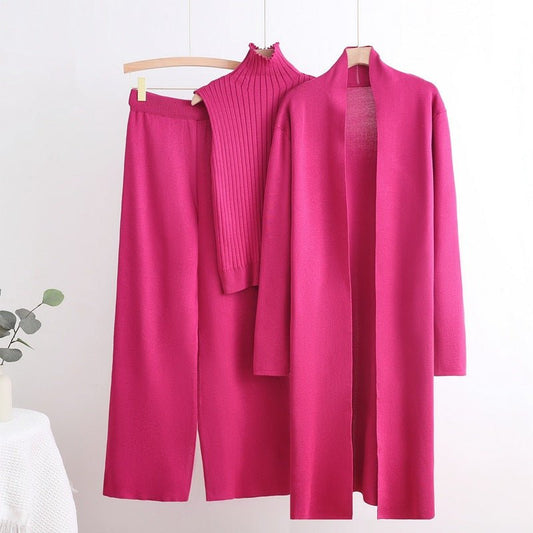 Windbreaker, Vest & Ribbed Wide Pants Set