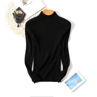 Slim Half-Turtleneck Bottoming Pullover