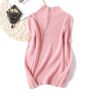 Slim Half-Turtleneck Bottoming Pullover