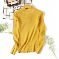 Slim Half-Turtleneck Bottoming Pullover