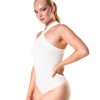 Crossover Halter Shapewear Bodysuit