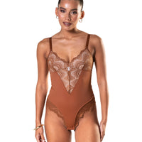 Half Laced Bodysuit - HeyShape