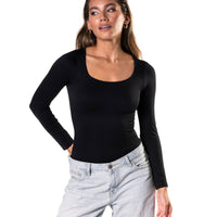 Long Sleeve Thong Bodysuit