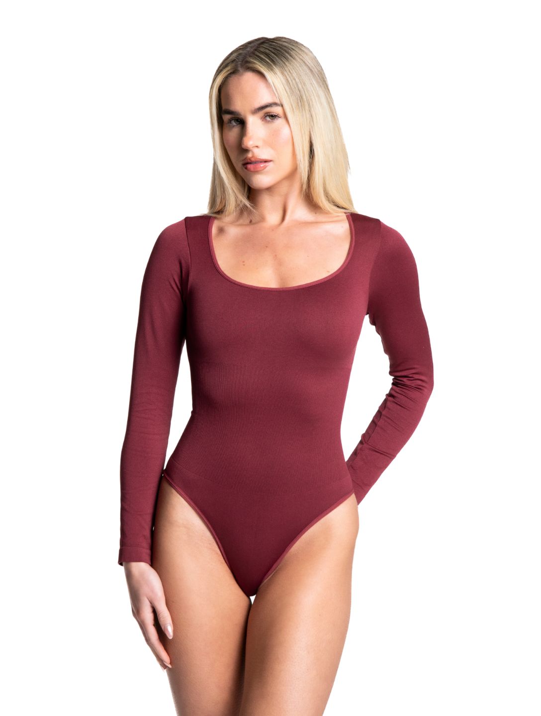 Long Sleeve Thong Bodysuit - HeyShape