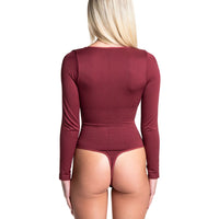 Long Sleeve Thong Bodysuit