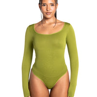 Long Sleeve Thong Bodysuit - HeyShape