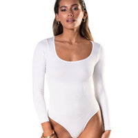 Long Sleeve Thong Bodysuit - HeyShape