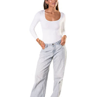 Long Sleeve Thong Bodysuit