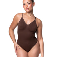 Low Back Snatched Thong Bodysuit - HeyShape