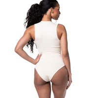Ribbed Square Neck Shapewear Bodysuit