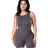 Round Neck Low Back Bodysuit - HeyShape