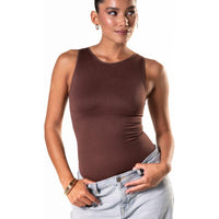 Round Neck Thong Bodysuit