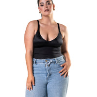 Satin Snatched Thong Bodysuit