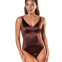 Satin Snatched Thong Bodysuit - HeyShape