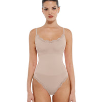 Seamless Laced Thong Bodysuit