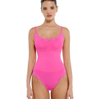Seamless Laced Thong Bodysuit