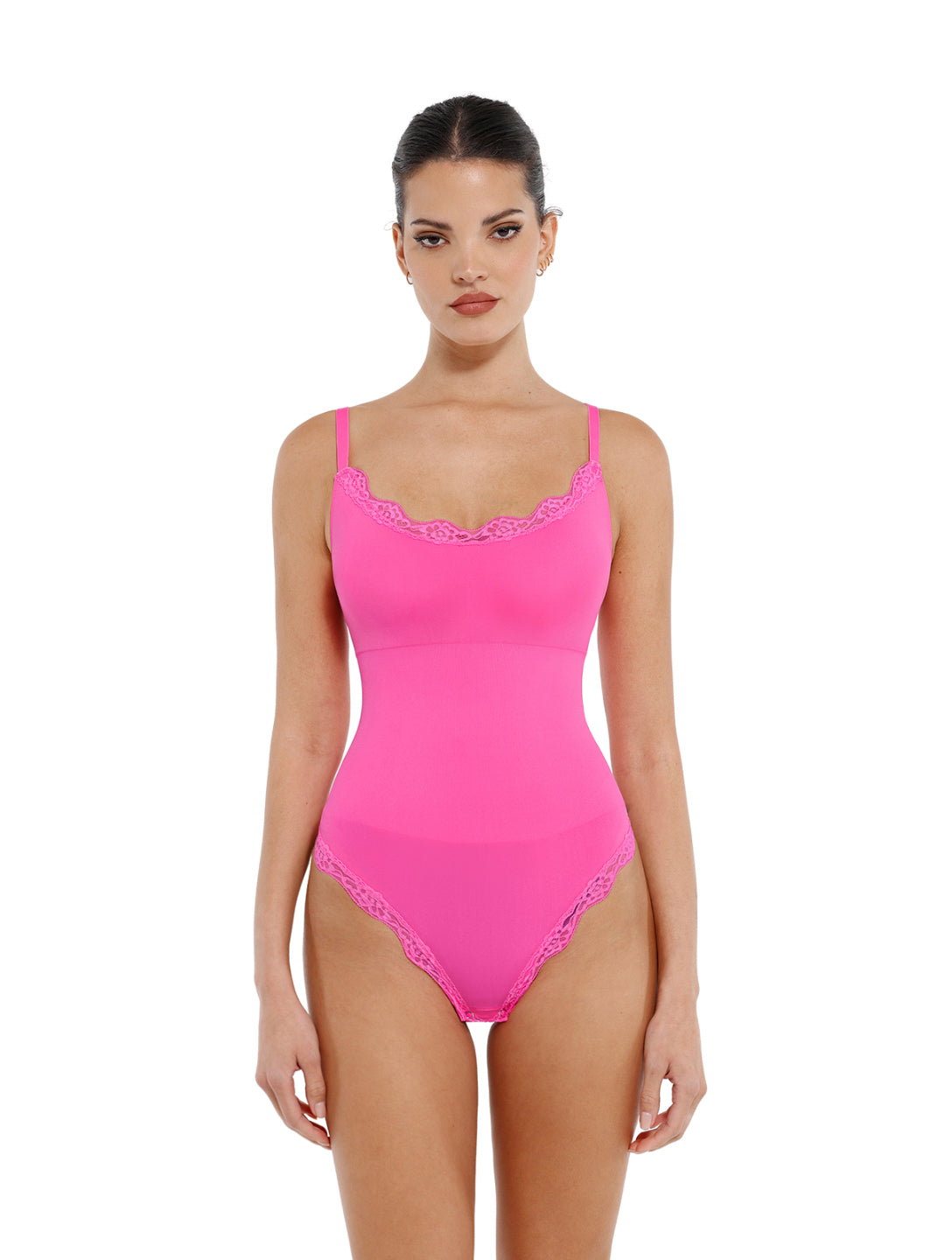 Seamless Laced Thong Bodysuit