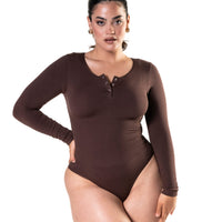 Seamless Long Sleeve Thong Bodysuit - HeyShape