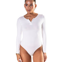 Seamless Long Sleeve Thong Bodysuit - HeyShape