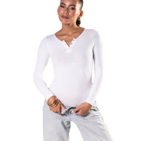 Seamless Long Sleeve Thong Bodysuit