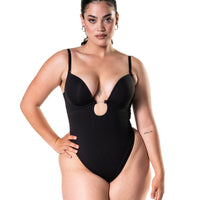Plunge Shapewear Thong Bodysuit - HeyShape